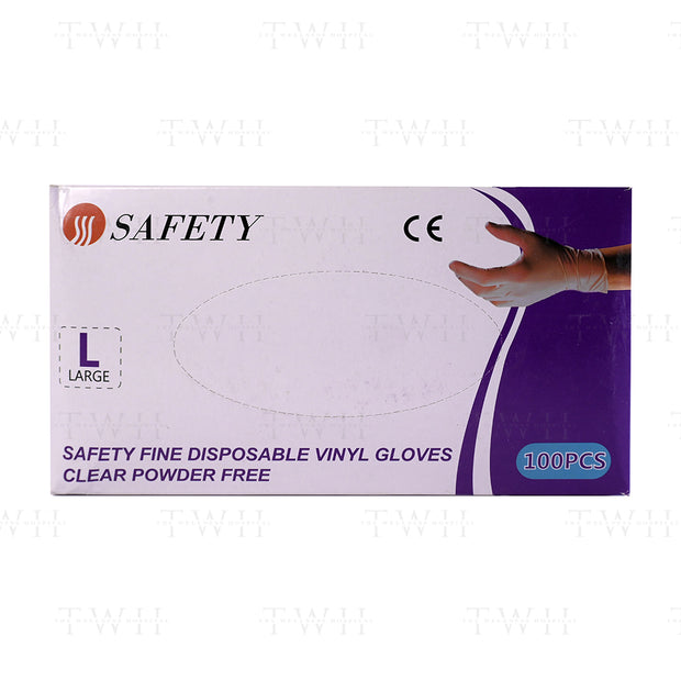 Safety Vinyl Gloves L