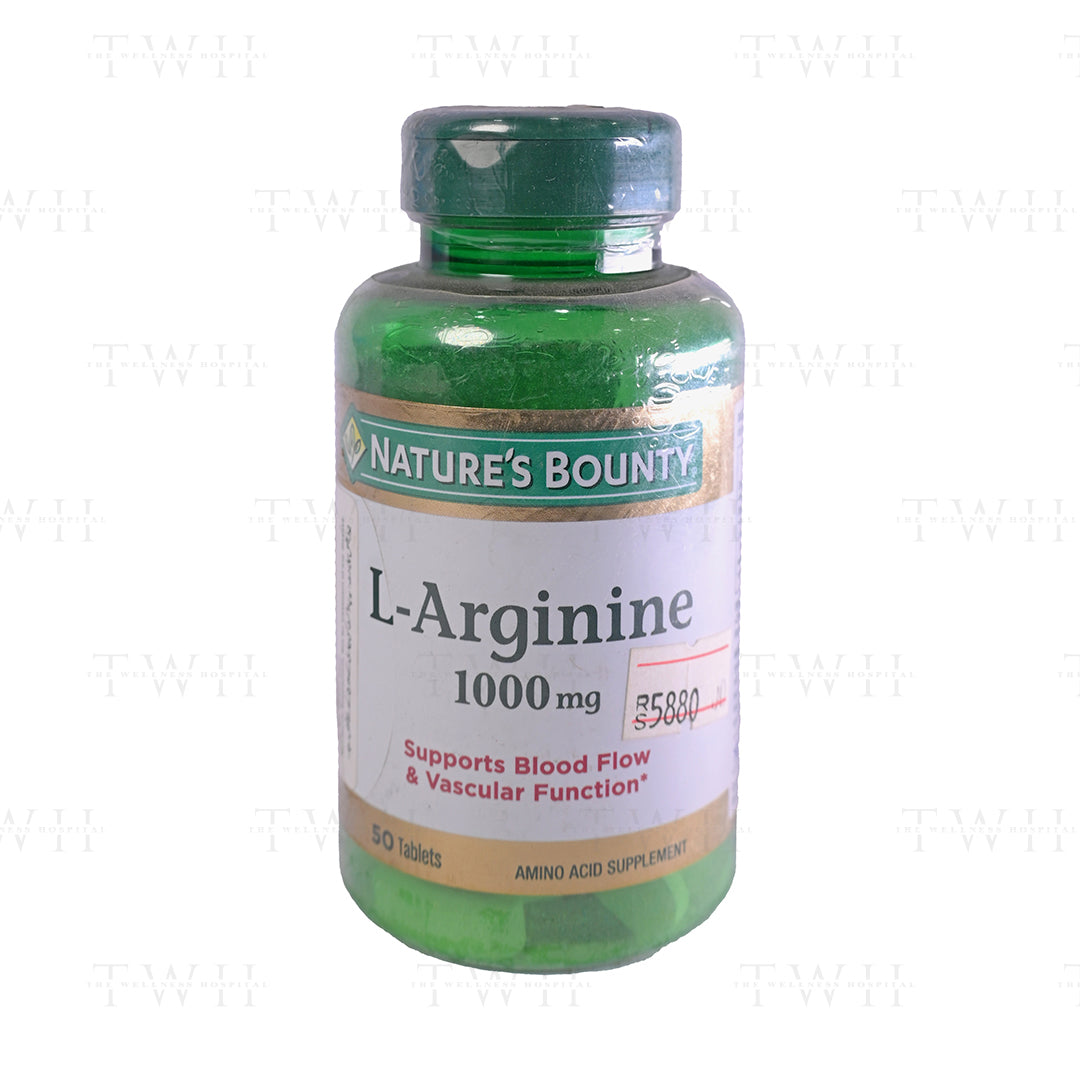 L-Arginine 1000mg Capsules (Nature's Bounts)